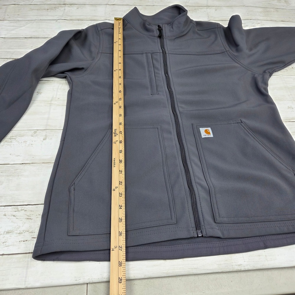 Carhartt Jacket Mens L Gray Modern Fit Full Zip Fleece Scrub Jacket - Picture 5 of 11